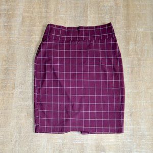 Charlotte Russe Burgundy Pencil Skirt